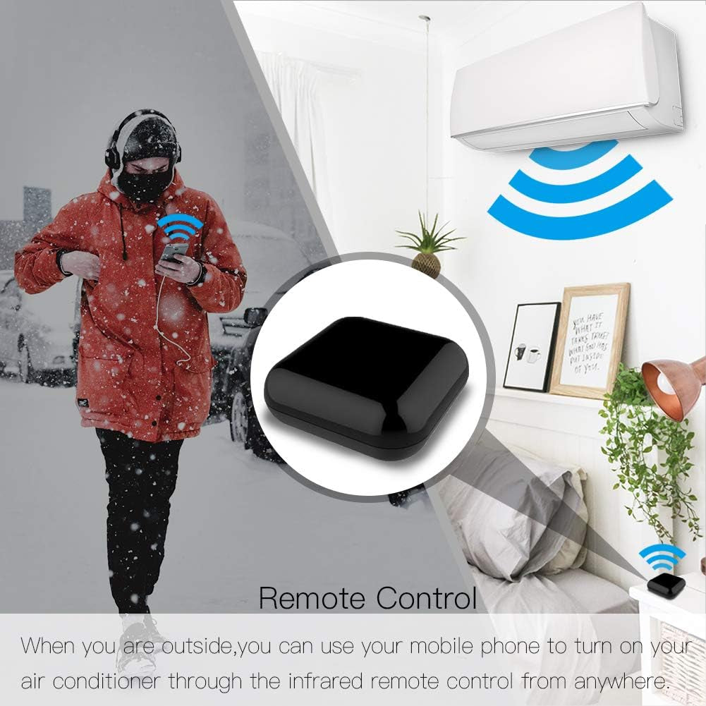 Wifi RF IR Universal Remote Controller TV Air Conditioning Smart Home Blaster Infrared RF Appliances Tuya/Smart Life App,Voice Control Alexa Google Home